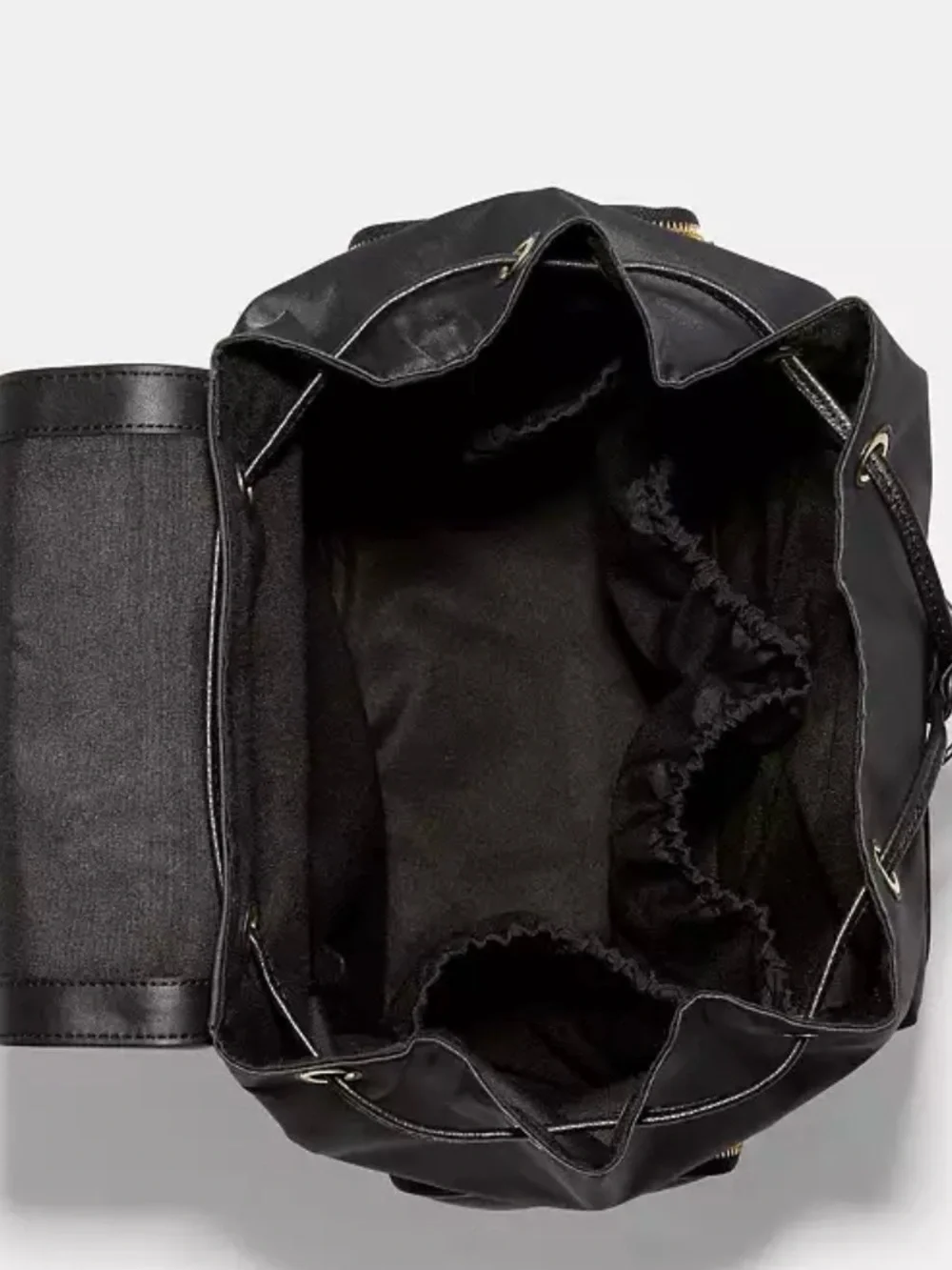 Coach C6808 Baby Diaper Bag Black Nylon Backpack with Gold-Tone Hardware